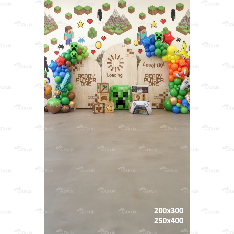 Tło fotograficzne „Pixelowa przygoda – świat gry i level up” | UB_863